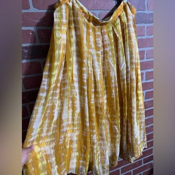 Who What Wear Yellow Pleated Midi Skirt - 22W - Picture 4 of 7